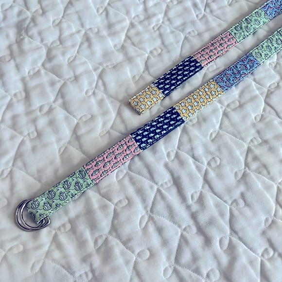 Vineyard Vines Child’s Patchwork D Ring Belt - Picture 2 of 13